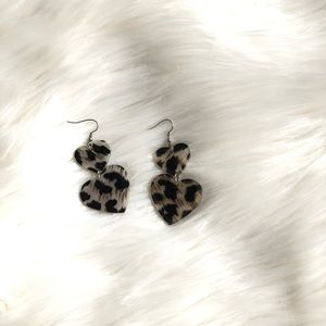 Leopard print earrings